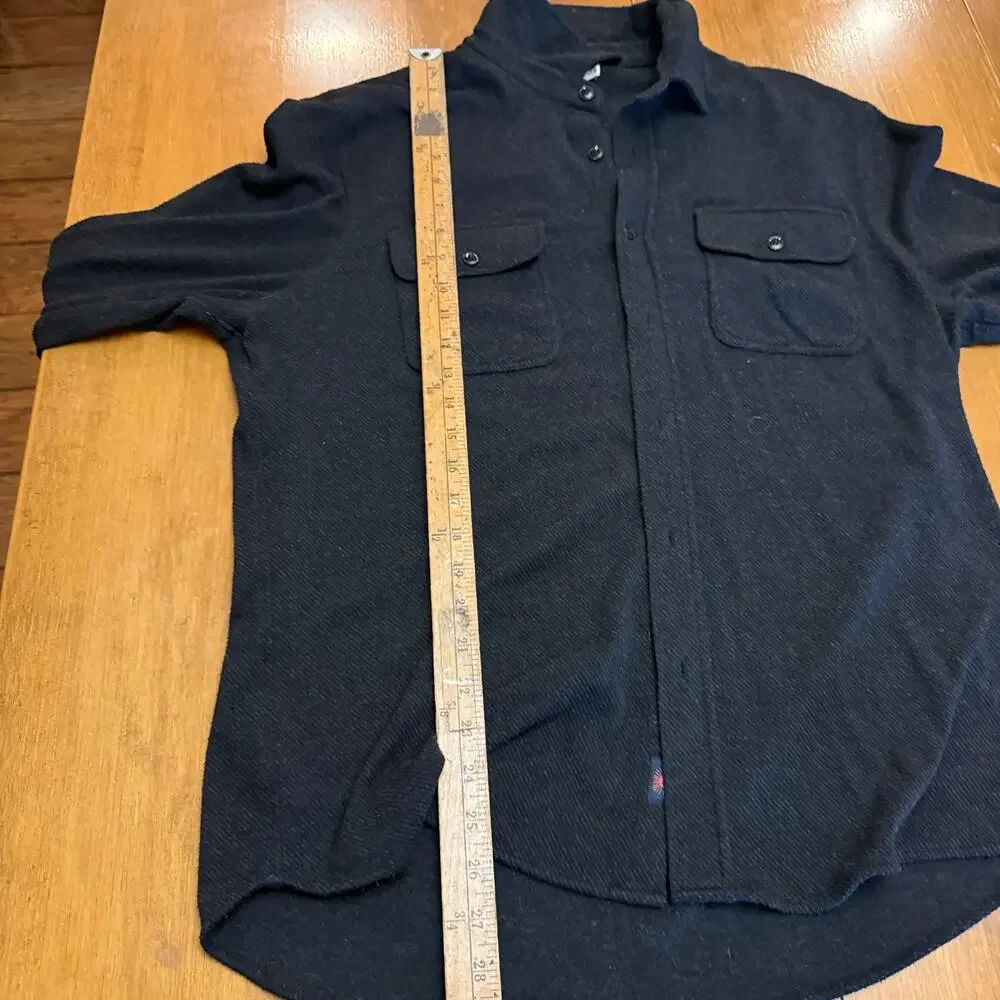 Faherty Men's Legend sweater shirt black L button stretch soft breathable EUC